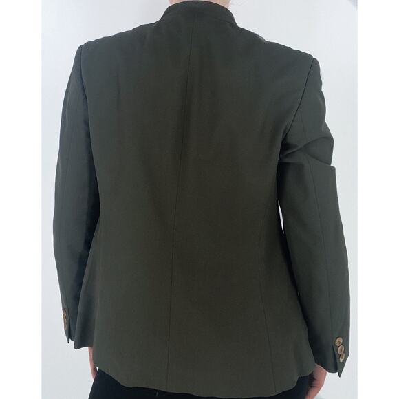 SOLD OUT Piazza Sempione Olive Button Down Long Sleeve Blazer Size IT 40 US 4 - Picture 3 of 4